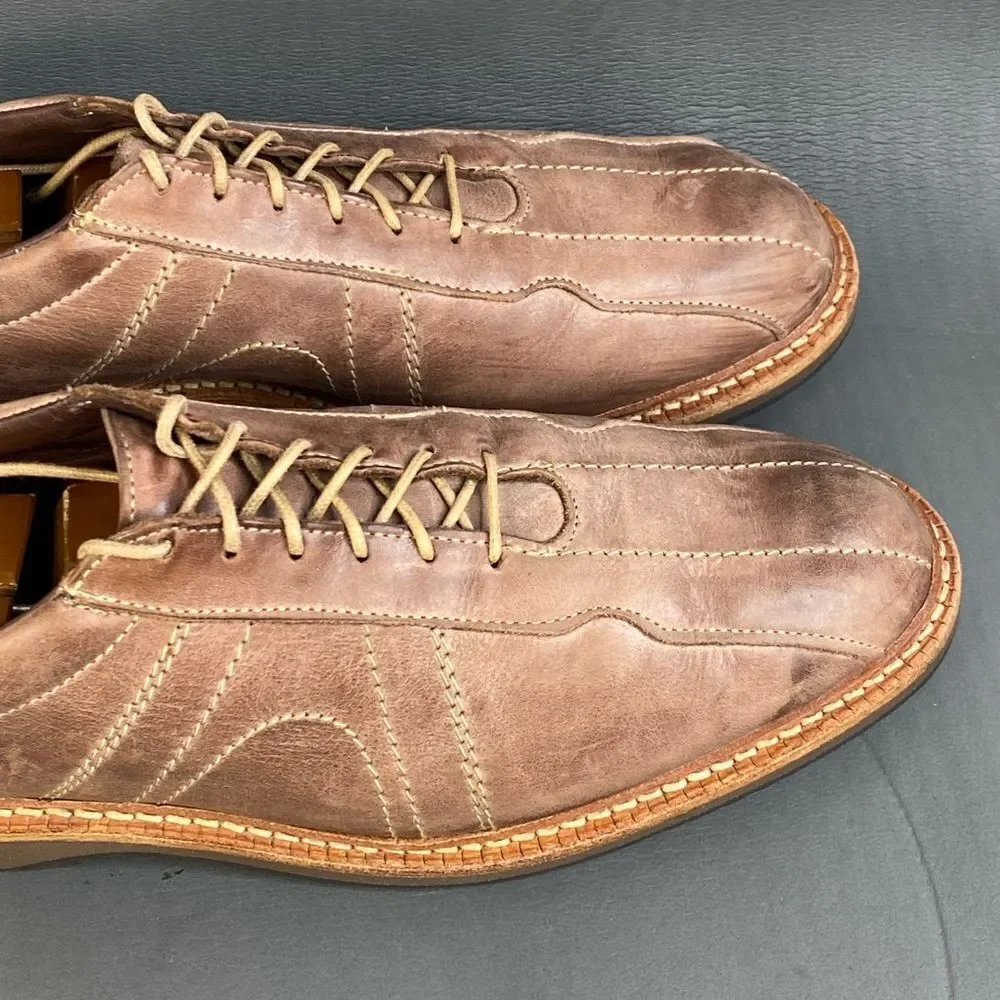 Allen Edmonds Men's Voyager Comfort Oxford beige brown shoes size 13